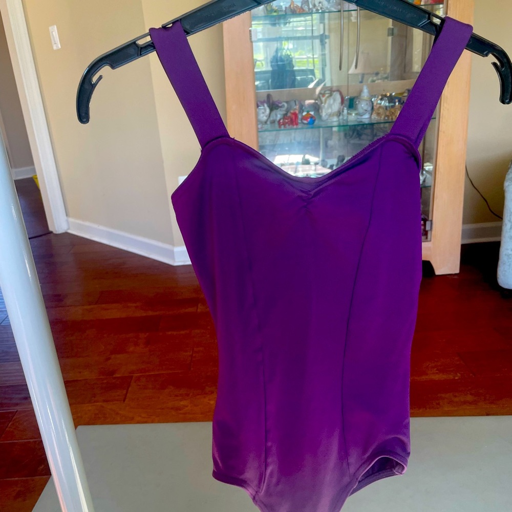 Capezio womens eggplant/purple leotard.
